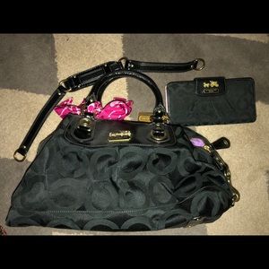 Coach Satchel w/ matching wallet
